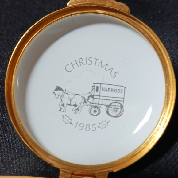 Crummles Enamel Trinket Box Harrods Christmas Snowman - Picture 3 of 5